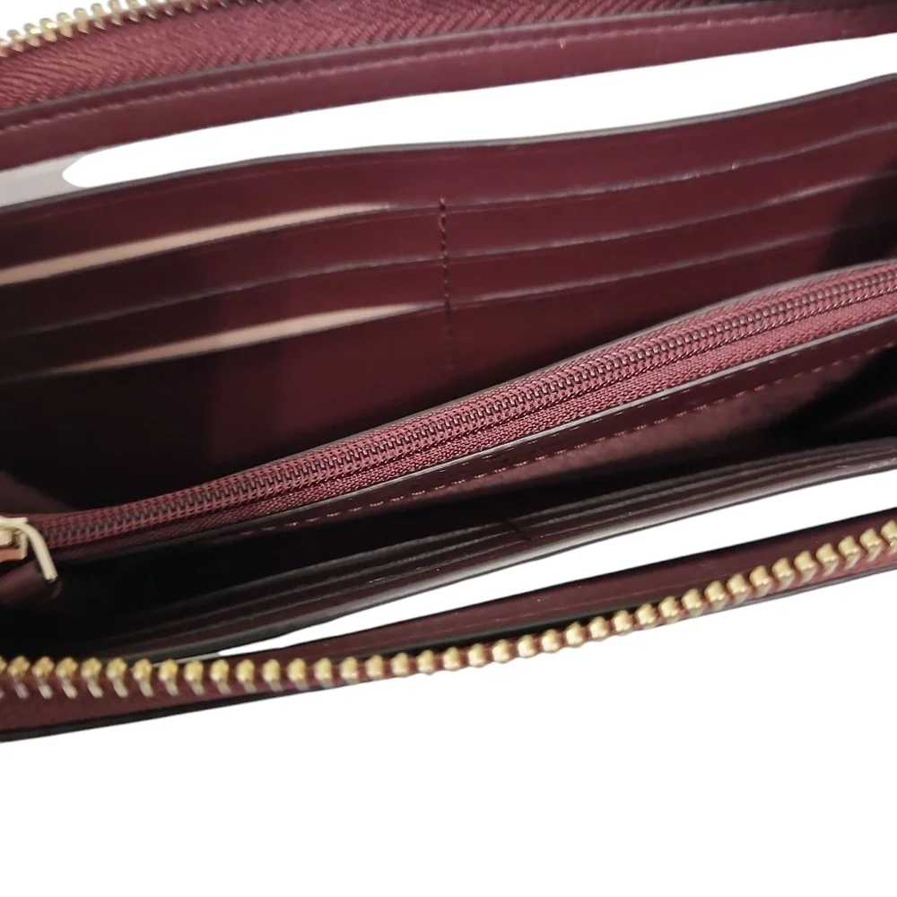 kate spade Lena Cherrywood Pebbled Leather Large Wallet